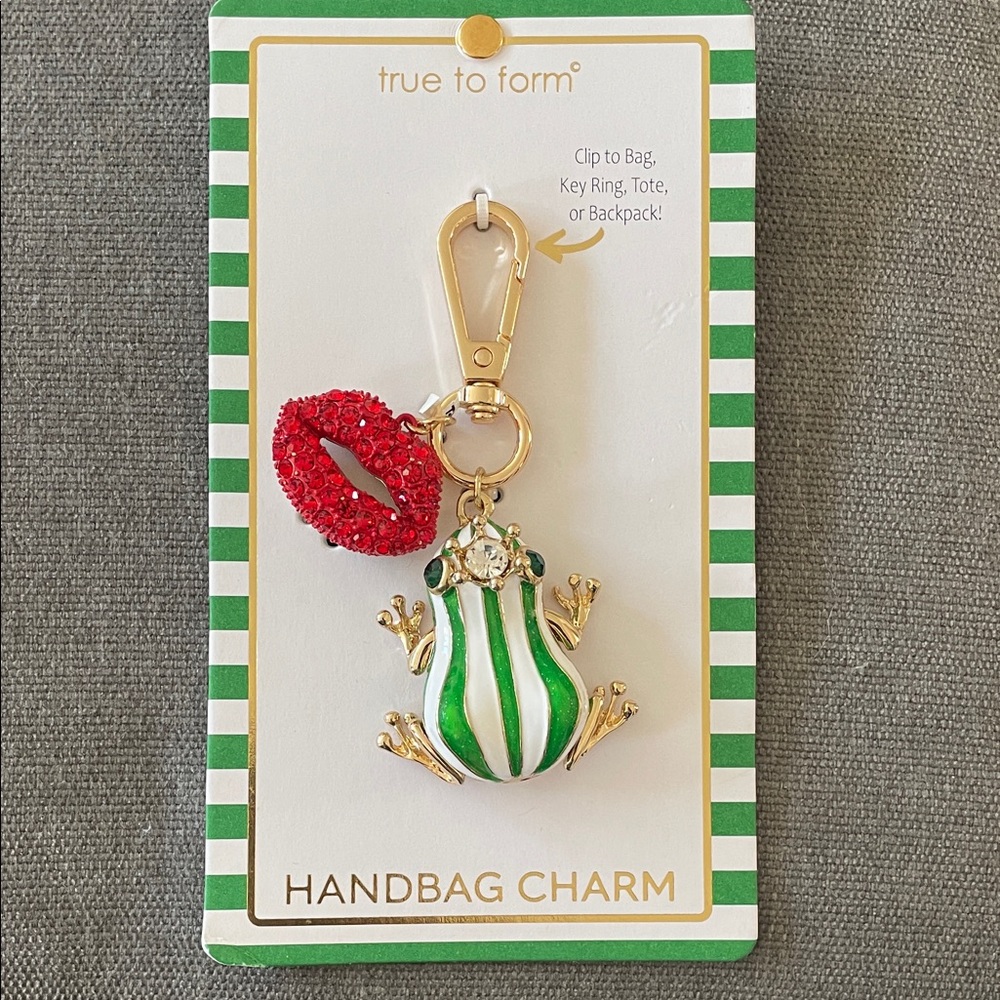 Viral Green and Gold Frog Handbag Charm